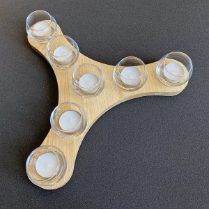 Platte sternförmig mit 7 Windlichter